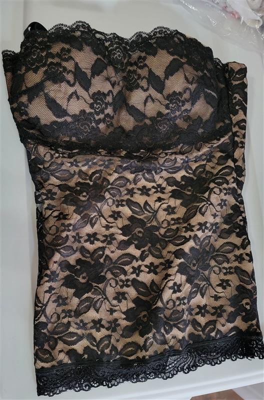 NWOT Black Fuchsia by Secret Lace M Strapless Underwire Shaper Black 101686