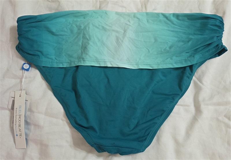 NWT Bleu Rod Beattie Sea Dive SZ 6 Green Banded Bikini Swim Bottom #101707