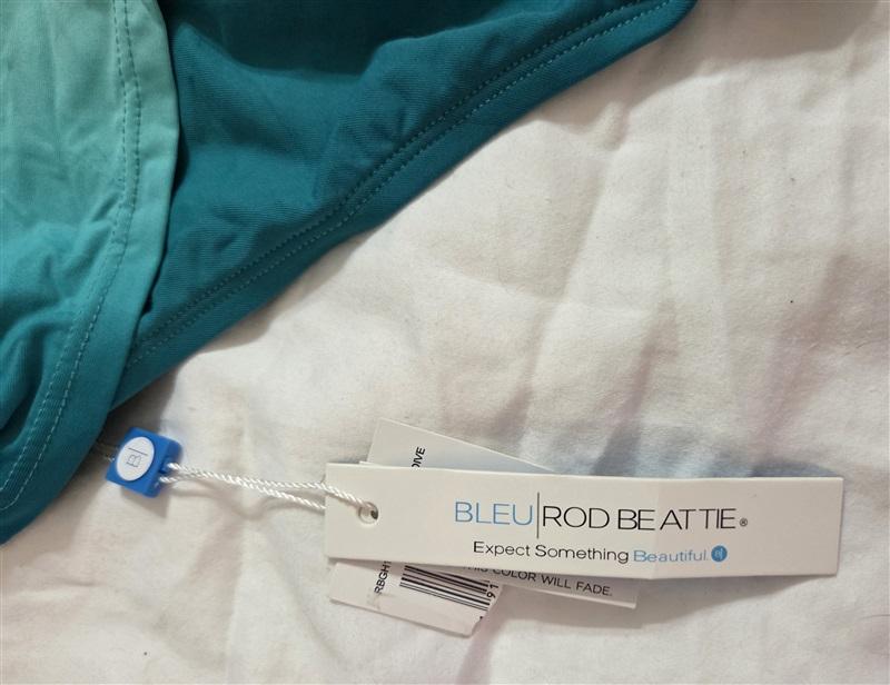 NWT Bleu Rod Beattie Sea Dive SZ 6 Green Banded Bikini Swim Bottom #101707