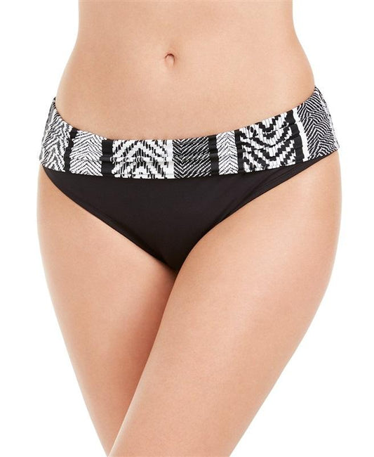 NWOT Kenneth Cole S Captiva Banded Full Hipster Bikini Swim Bottom #101791