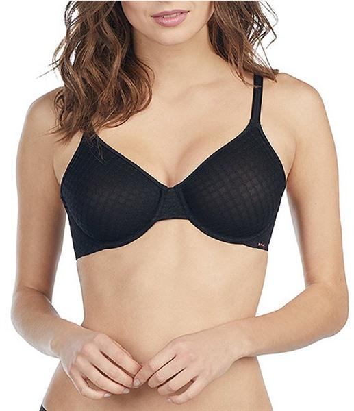 NWT Le Mystere 38D The Modern Unlined Microfiber Bra 2588 Black #102826