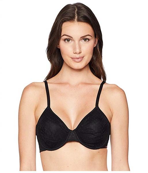 NWT Le Mystere 38D The Modern Unlined Microfiber Bra 2588 Black #102826