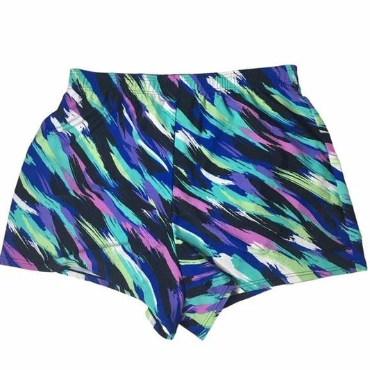 NWT Blair Watercolor L Modest High-Waisted Bikini Swim Short Bottom #102859