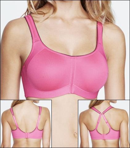 NWOT Dominique 40D Zoe Pro Max Support Sports Bra 6100 pink #102868