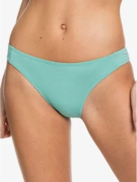 NWT Roxy Beach Classics S Solid Teal Moderate Bikini Swim Bottom #102875