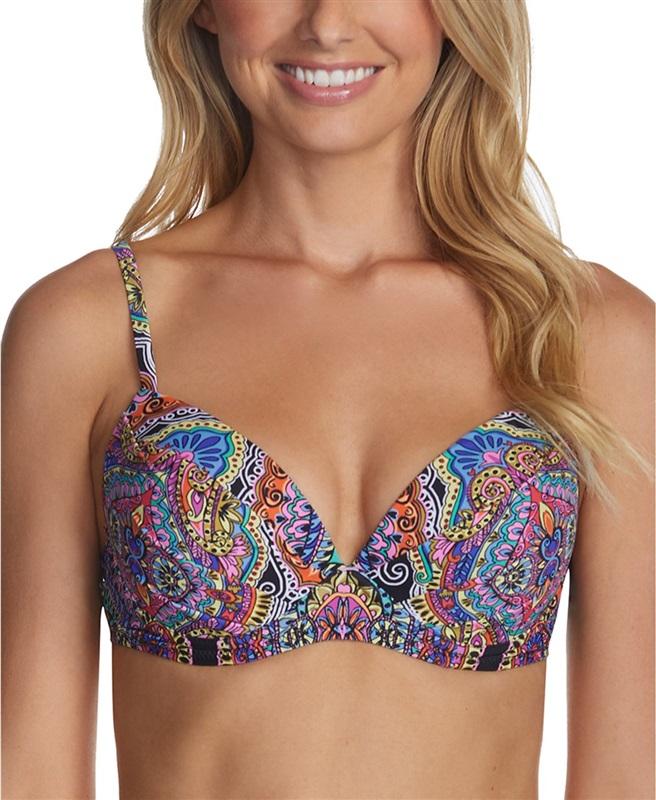 NWT Raisins Baja Paisley Moonshadow M Underwired Bikini Swim Top #102908