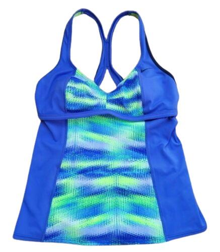 NWOT Nike Gleam S Ikat Racerback Scoop Athletic Tankini Swim Top #102960