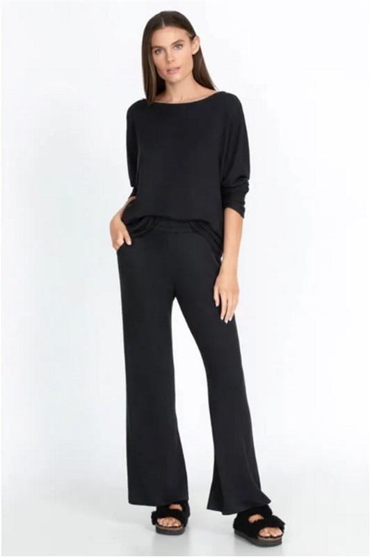 NWOT Calme Johnny Was XL Wide Leg Pants Black