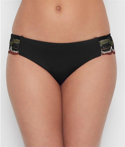 NWT Becca East Wind M Crochet Side-Tab Cheeky Bikini Swim Bottom #102982