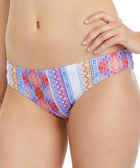 NWOT Raisins Seminyak Roads M Tribal Stripe Strappy Bikini Swim Bottom #102991