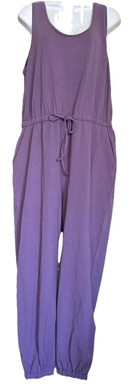 NWOT Calme M Drawstring Knit Jumper Jumpsuit Purple 103033