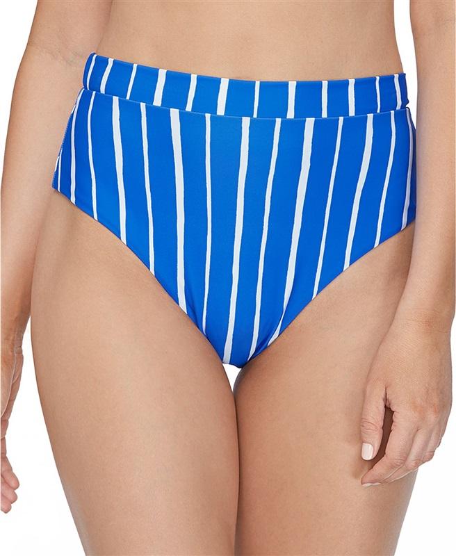NWT Raisins Shore Thing XL Striped Full High-Waisted Bikini Swim Bottom #104072