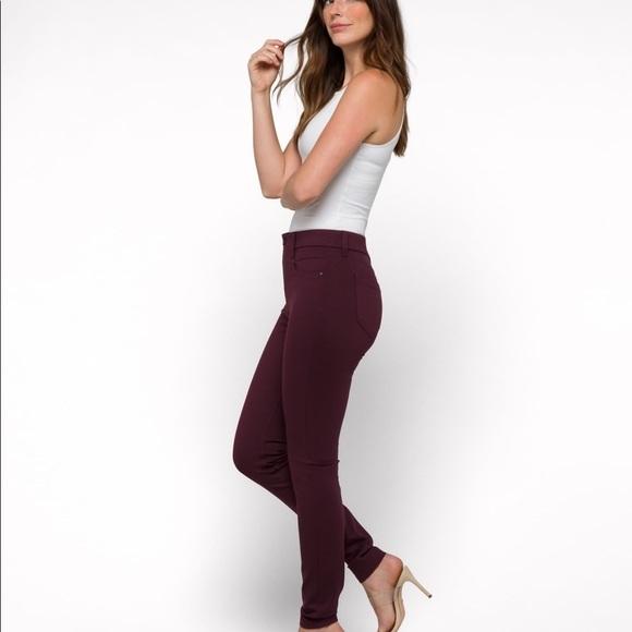 NWT Stitch Fix Liverpool 6 28 Gia Glider Aubergine Skinny Ponte Pant 104078