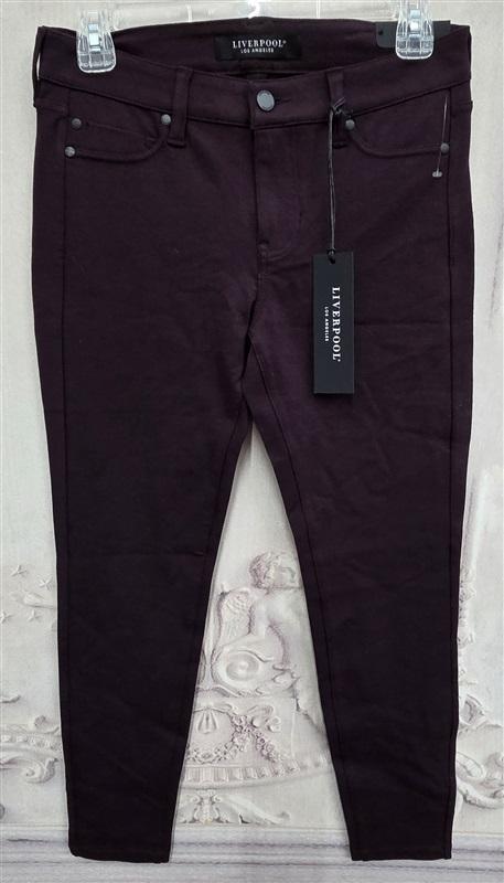 NWT Stitch Fix Liverpool 6 28 Gia Glider Aubergine Skinny Ponte Pant 104078