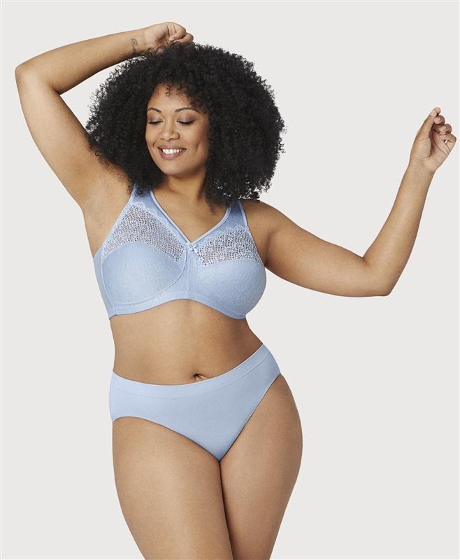 NWOT Glamorise 38D Magic Lift Moisture Control Bra 1064 Blue #104160