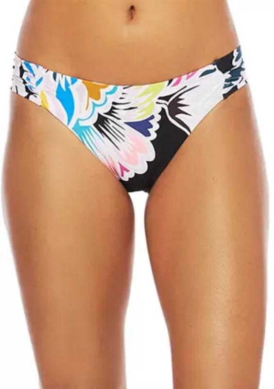 NWT Trina Turk Seychelles SZ 8 Floral Shirred Full Bikini Swim Bottoms #104177