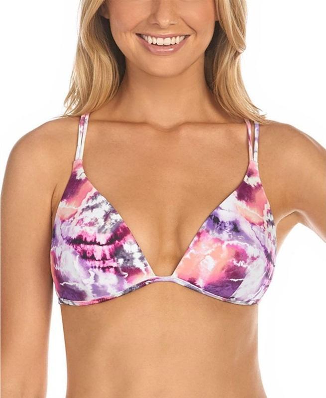 NWOT Raisins Torquay XL Tie-Dye Strappy Triangle Bikini Swim Top #104195