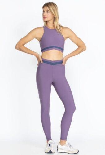 NWT Calme M ENDURANCE HIGH WAIST LEGGING 7/8 Purple 105233