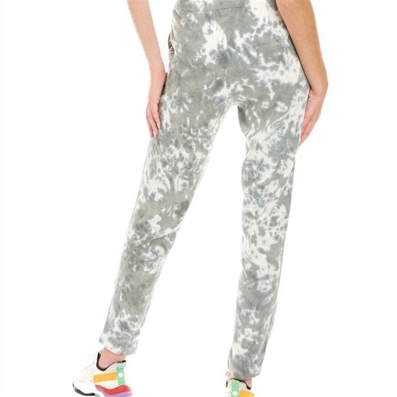 NWT Calme XL Cashmere Classic Tye Dye Joggers Green 106281