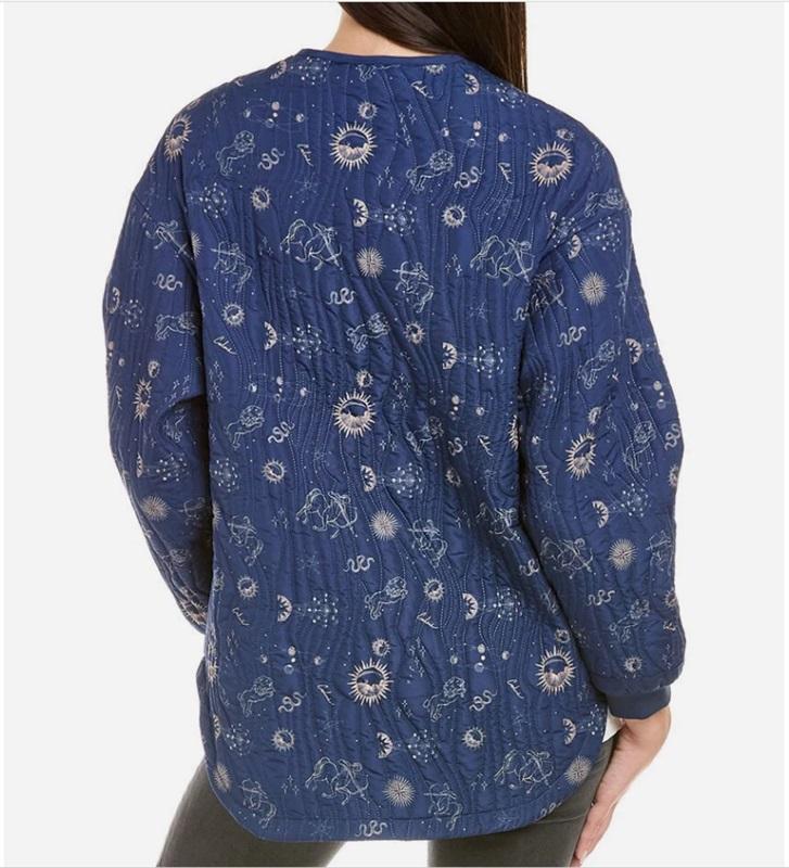 NWOT Calme XL Yessi Quilted Horoscope Moon & Stars Jacket 106287
