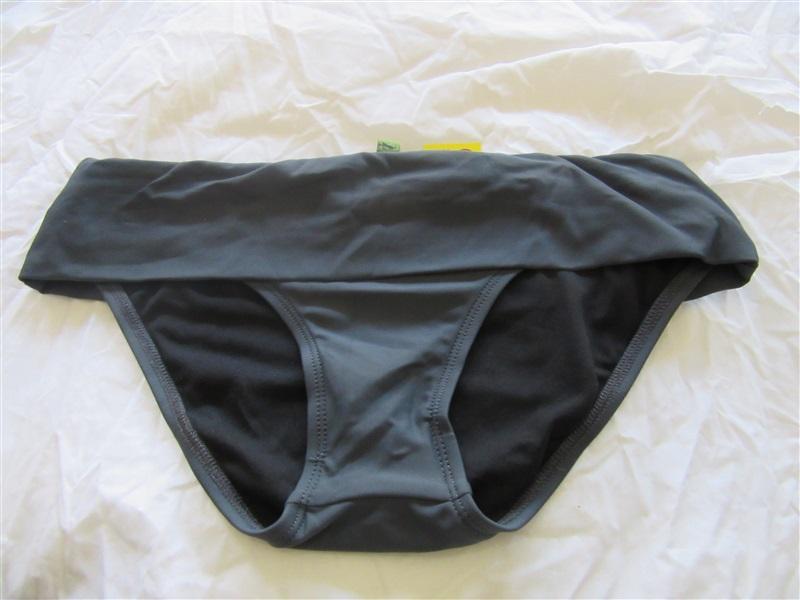 NWT Next Solid Gray XS Fold Over Banded Full Bikini Swim Bottom #106342