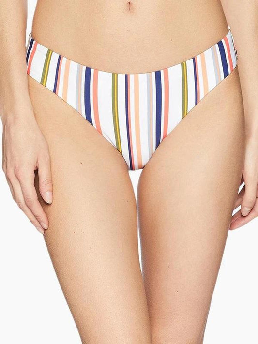 NWT Splendid Line-Up L Striped Cheeky Scoop Bikini Swim Bottoms #106353