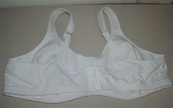 NWT Comfort Choice White Cotton Sports Bra 44DD 106382