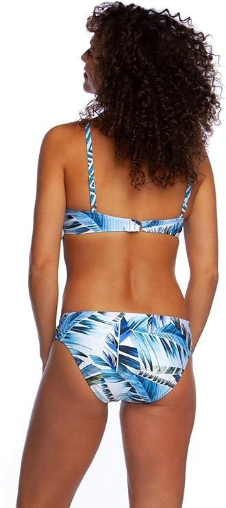 NWT La Blanca Two Cool SZ 8 Palm Halter Scoop Wrap Bikini Swim Top #106391