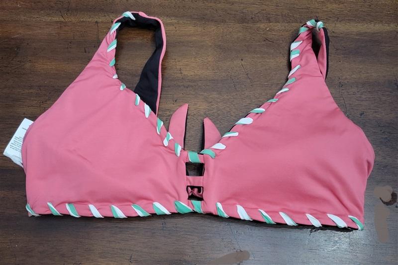 NWT Becca Camille M Reversible Keyhole Scoop Neck Bikini Swim Top #106397