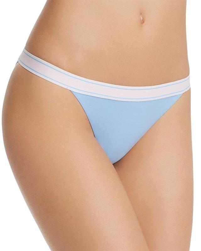 NWT Dolce Vita Fast Lane L Solid Banded Cheeky Bikini Swim Bottom #106400