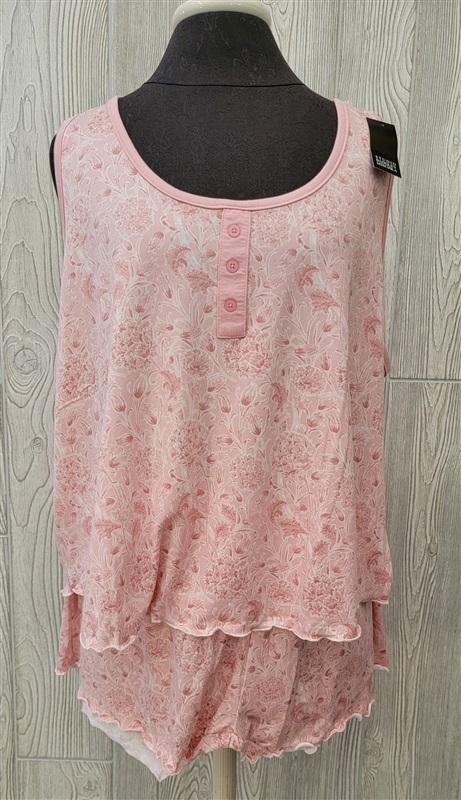 NWT Badgley Mischka L Pink Clavel Floral Pajama Shorts Set 106437