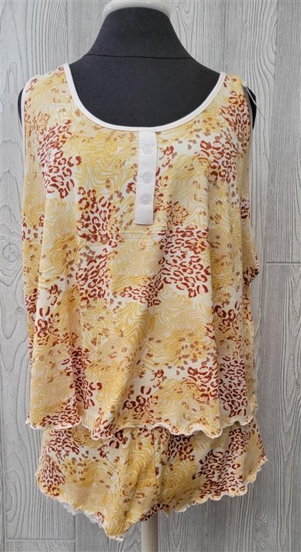 NWT Badgley Mischka S Animal Hybrid Pajama Shorts Set 106439