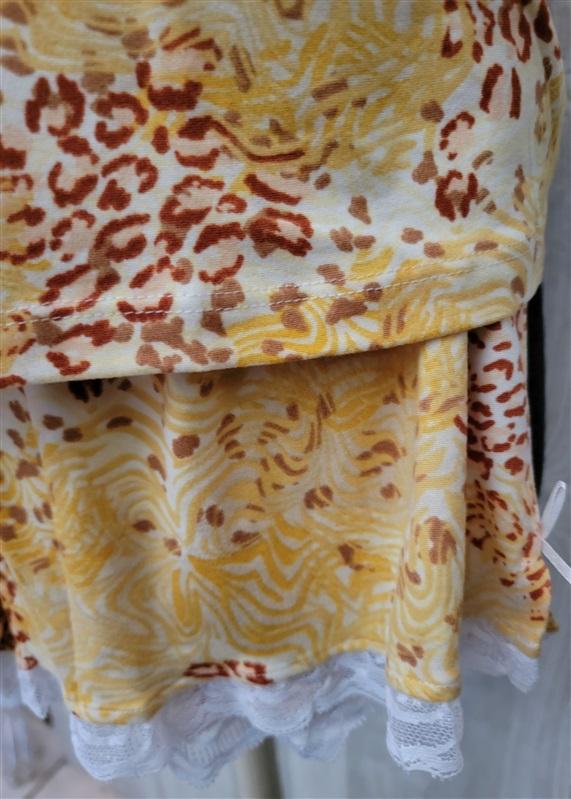 NWT Badgley Mischka L Animal Hybrid Pajama Shorts Set 106442