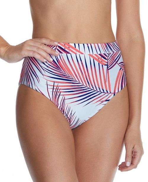 NWT Raisins Back To Bail M Palm Full High-Waisted Bikini Swim Bottom #106476