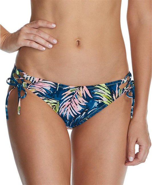 NWOT Raisins Sweet Side L Palm Side-Tie Cheeky Bikini Swim Bottom #106478
