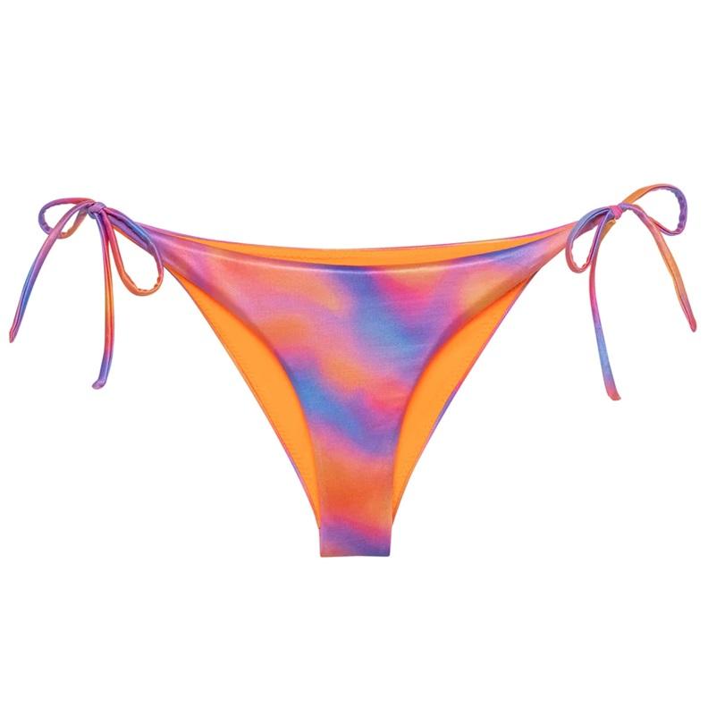 NWOT Peixoto Tonie L Tie-Dye Side-Tie Cheeky Scoop Bikini Swim Bottom #106557