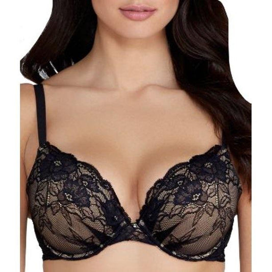 NWOT Maidenform 34B Comfort Devotion Embellished Demi Bra 9443 Black 106565