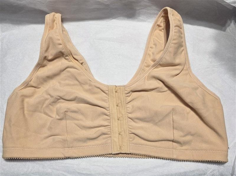 NWt Amoena XL C/D Frances Front Closure Leisure Bra 2128 Beige 106635