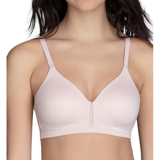 NWOT Vanity Fair 40D Beyond Comfort Full Coverage Wireless Bra 72282 Pink 106692