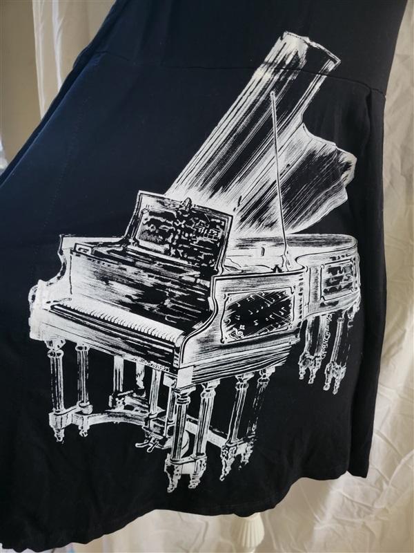 NWOT Lauren Moshi SM Black Baby Grand Piano Lg eyelet Jacket 106765