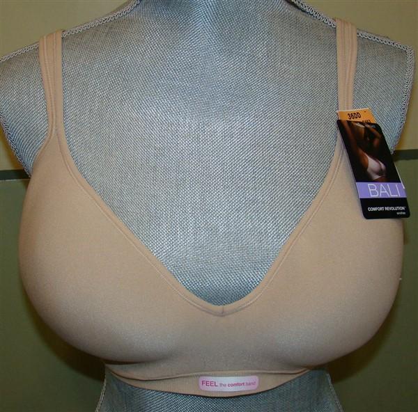 NWOT Bali 40DD Comfort Revolution Wirefree Bra 3463 Beige Solid 106778