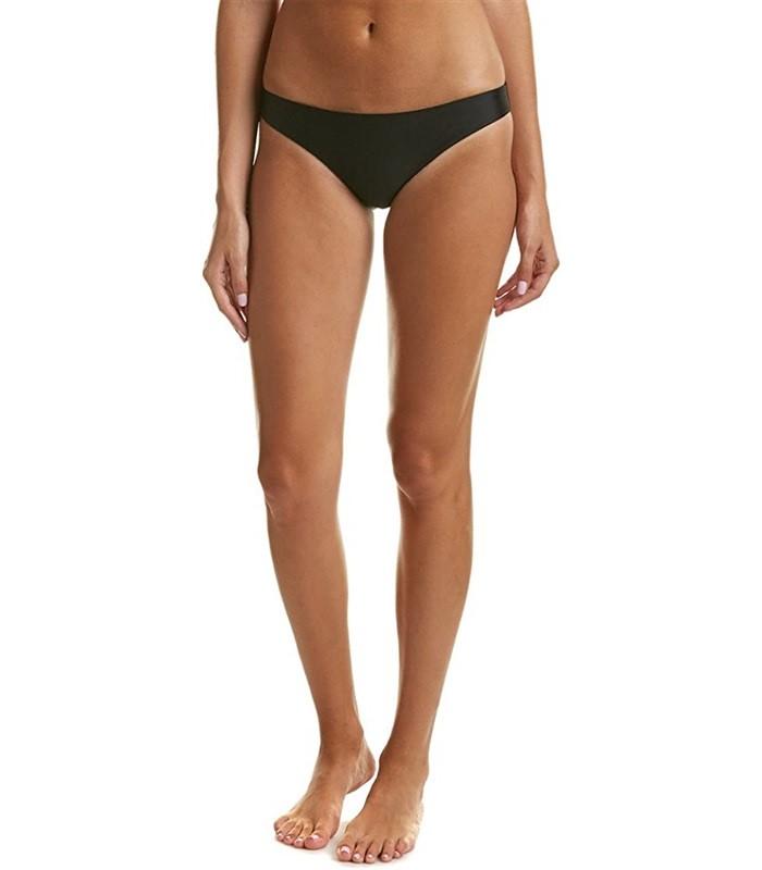 NWOT Pilyq PQ Mocha M Solid Brown Ruched Cheeky Bikini Swim Bottom #106791