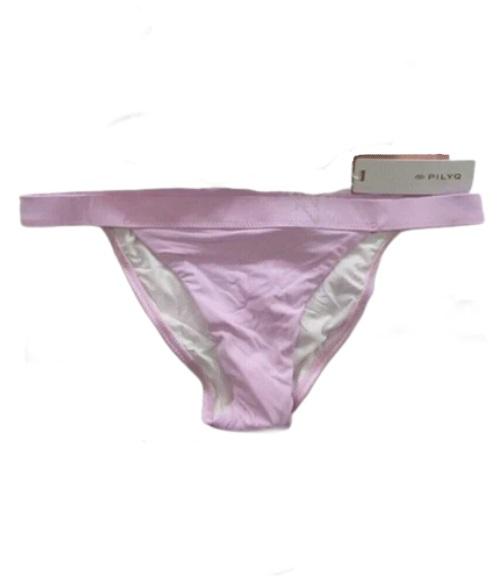NWOT Pilyq Lilac M Solid Thin Banded Cheeky Bikini Swim Bottoms #106812