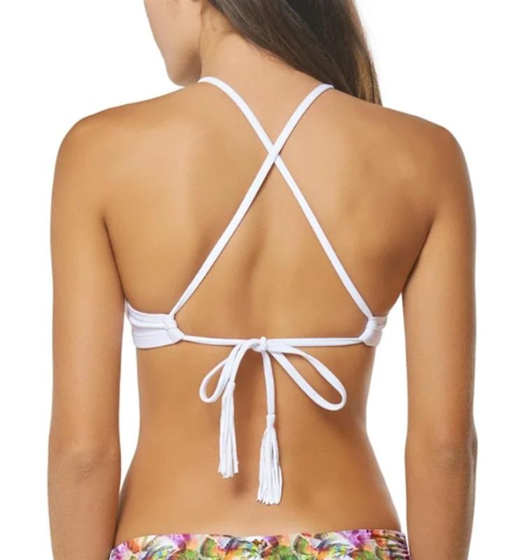 NWT PIlyq Lanai Hudson D Cup Halter High-Neck Bikini Swim Top #106814