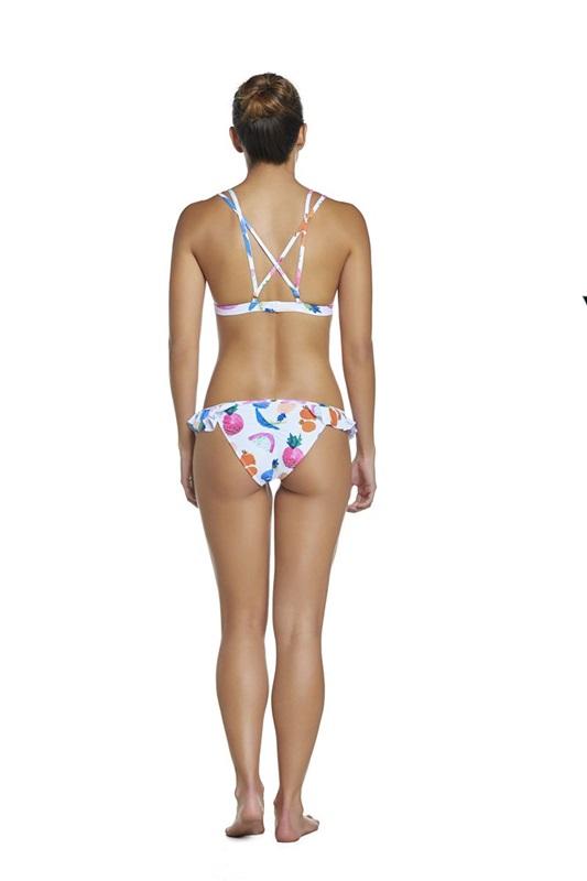 NWOT PIlyq Copacabana S Fruit Flounced Cheeky Bikini Swim Bottom #106821