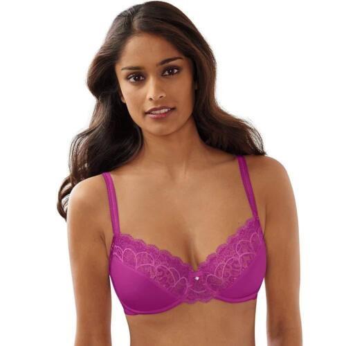 NWT Bali 40DD Lace Desire Back Smoothing Underwire Bra DF1002 Pink 106891