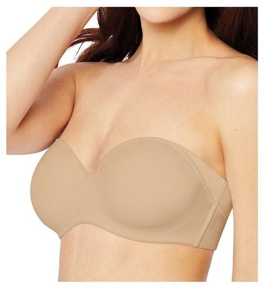 NWT Bali 36C One Smooth U Strapless Multiway Smoothing Bra 6562 Beige #106935