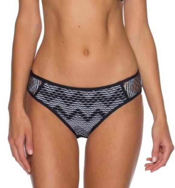 NWT Becca Reveal Lace L Crochet Full Hipster Bikini Swim Bottom #106951