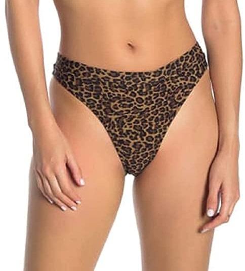 NWT Kendall+Kylie Leopard S Animal Print Cheeky Bikini Swim Bottom #106996