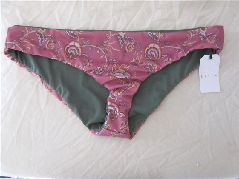NWT Leith Reversible M Floral Cheeky Scoop Bikini Swim Bottom #108032